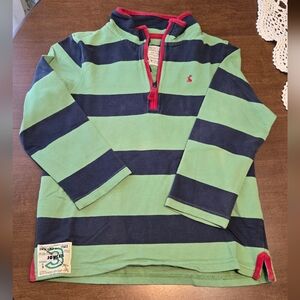 *SALE* Little Joules Green and Navy Striped Pullover